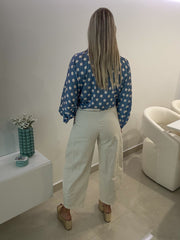 ONE SIZE SATIN KNOT BLOUSE