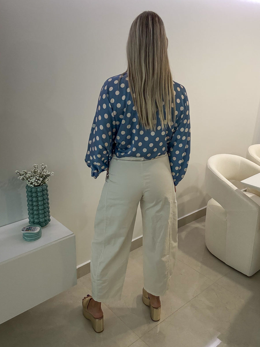 ONE SIZE SATIN KNOT BLOUSE