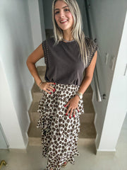 POLKA DOT RUFFLE SKIRT