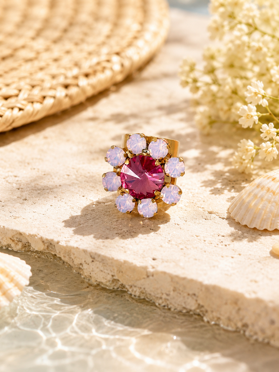 TWIGGY RING IN PINK MIX