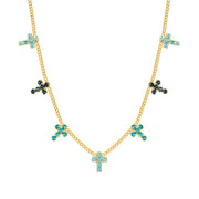 MULTI CROSS NECKLACE IN MARINA FAIRY