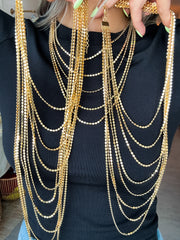 GOLD PAMPAS LAYERED NECKLACE