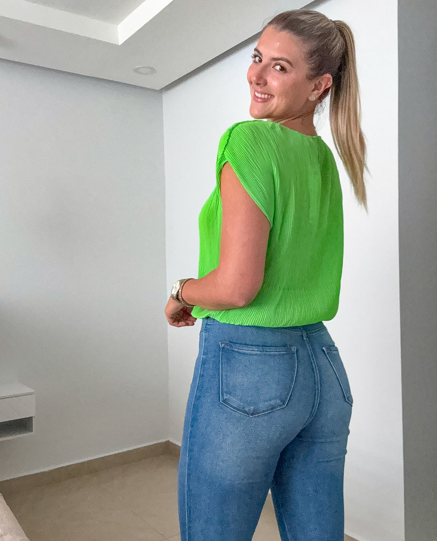 PLISSE BLOUSE