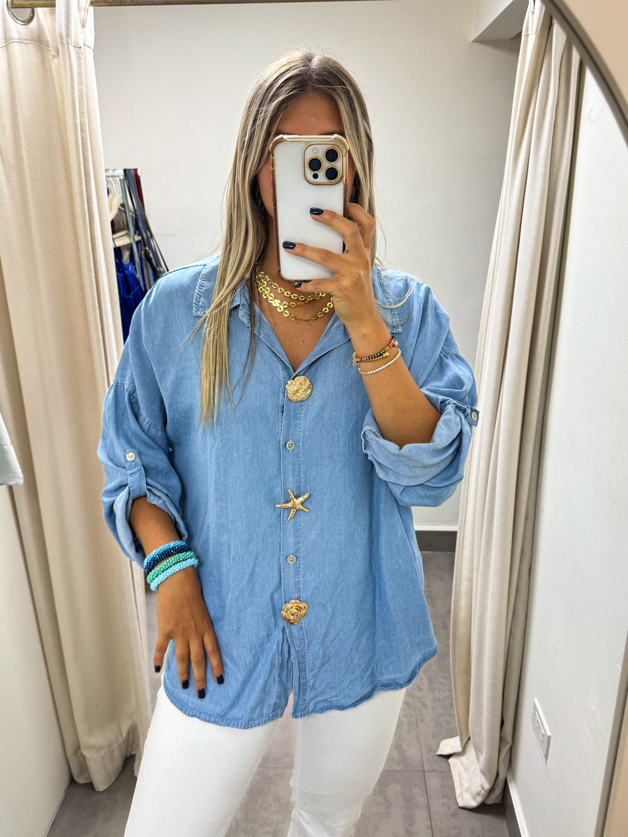 TENCEL PIN BLOUSE
