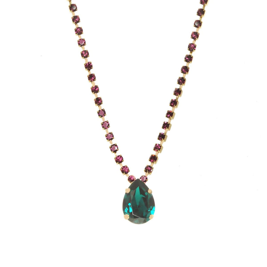 MILLI NECKLACE IN AMETHYST/EMERALD