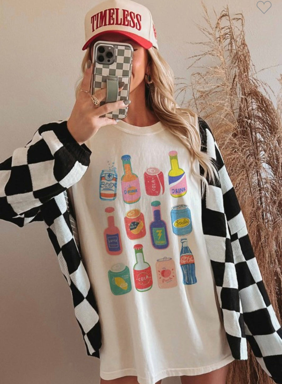 COLLAGE DRINKS T-SHIRT