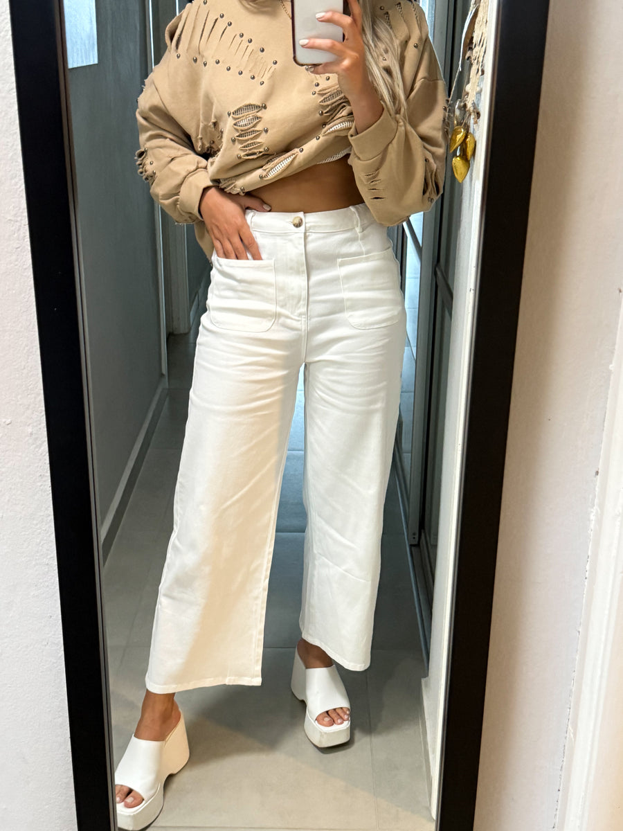 OFF WHITE ANKLE PANTS