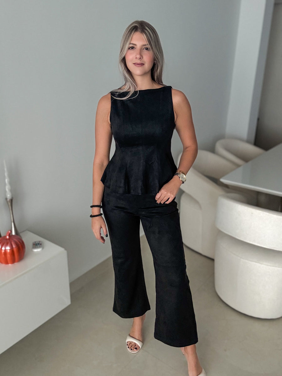 BLACK SUEDE PANTS
