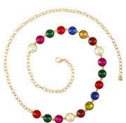 CRYSTAL MULTICOLOR CHAIN BELT