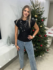 SOLID SIDE RUCHED DETAILED BLOUSE