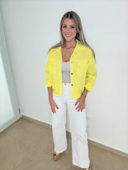 YELLOW STRETCHY JACKET