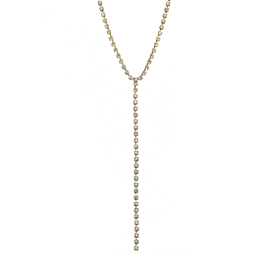 KASSANDRA NECKLACE IN CLEAR/GOLD BASE