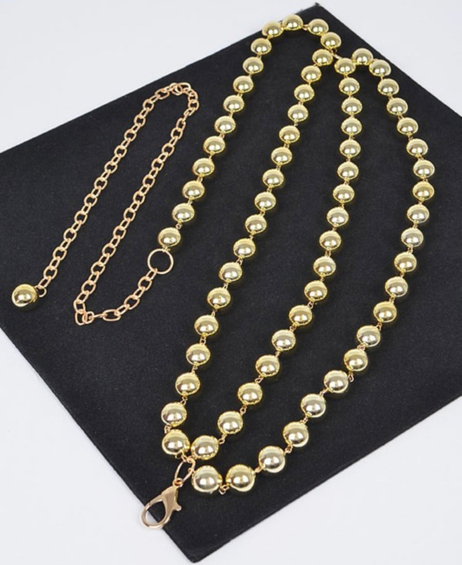 MULTI LAYERED BALL CHAIN BELT
