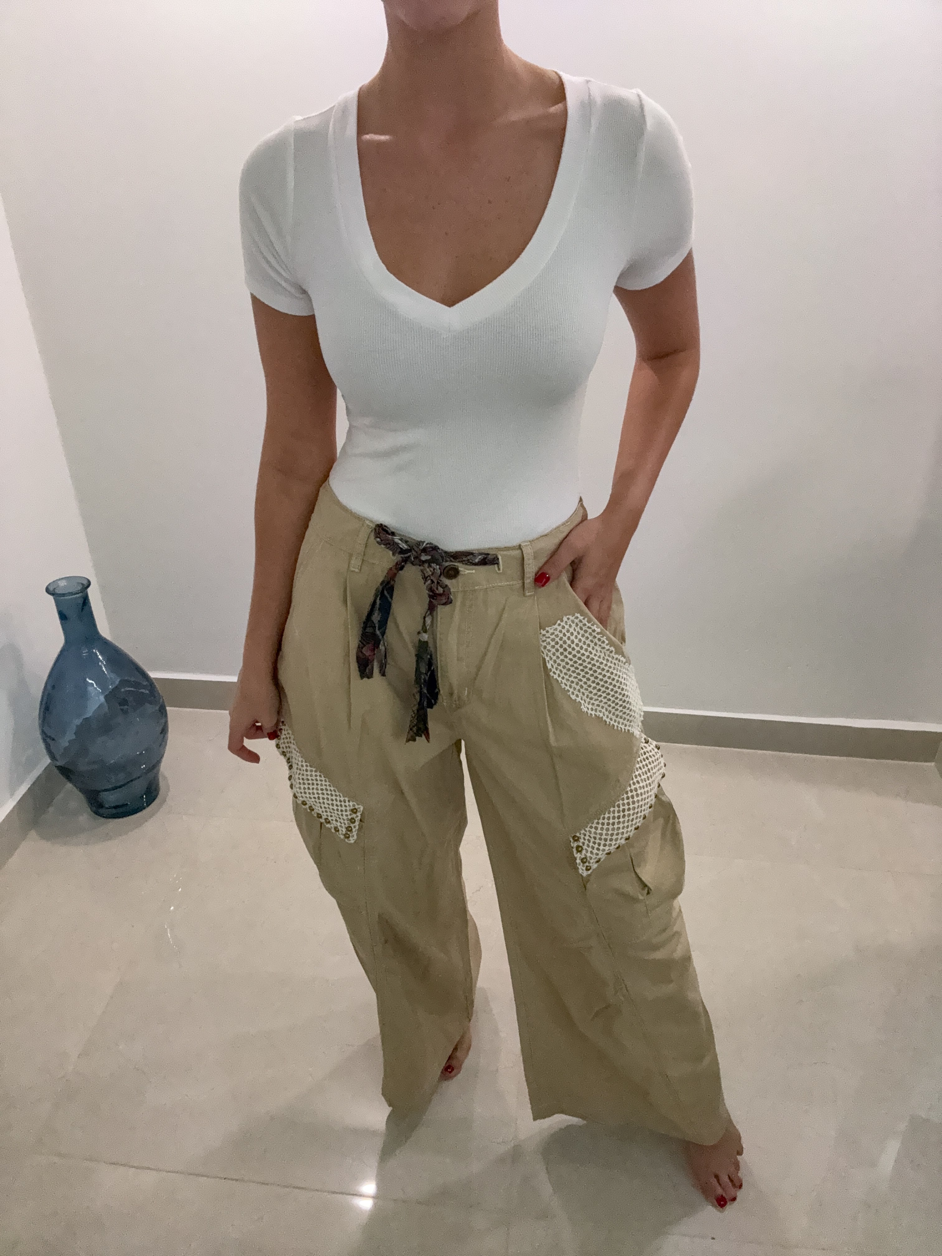 KHAKI CARGO PANTS