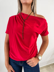 STRETCHY ELEGANT ONE SHOULDER BLOUSES