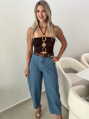 ELEGANT HALTER BODYSUIT