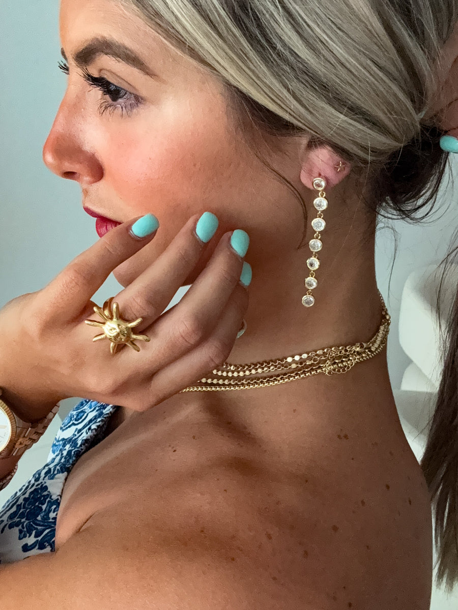 ZIRCONIA DROP EARRINGS