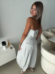 GRAY BARREL JUMPSUIT