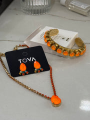 NEON ORANGE MILLI NECKLACE