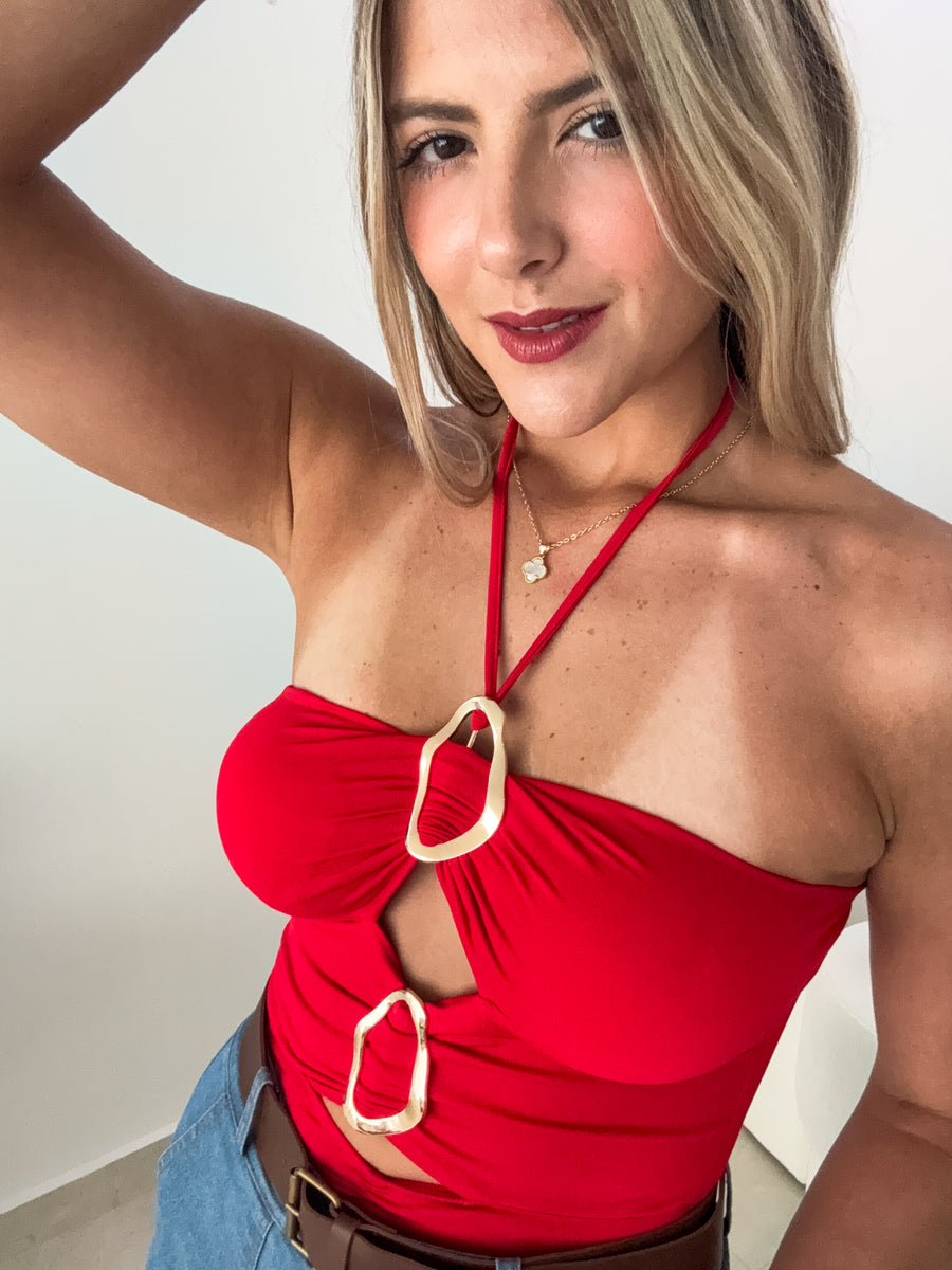 ELEGANT HALTER BODYSUIT