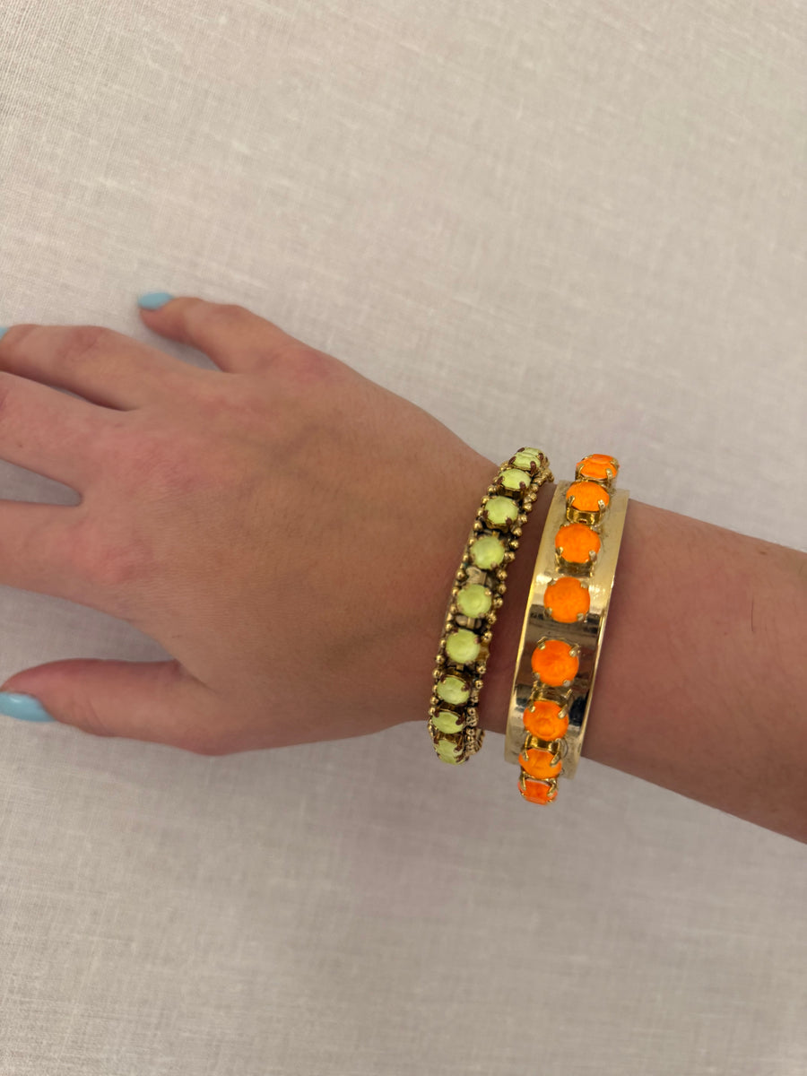 NEON ORANGE CUFF BRACELET