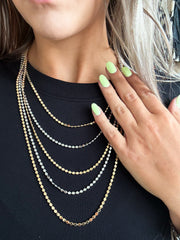 TWO TONE PAMPAS LAYERED NECKLACE