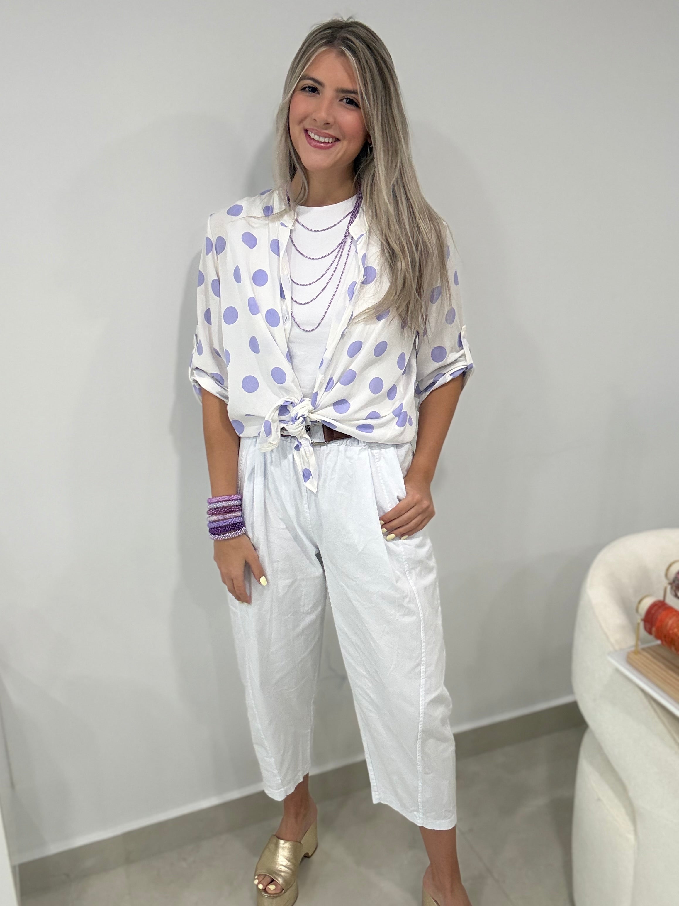 LILAC LAYERED ESFERAS COLLAB NECKLACE