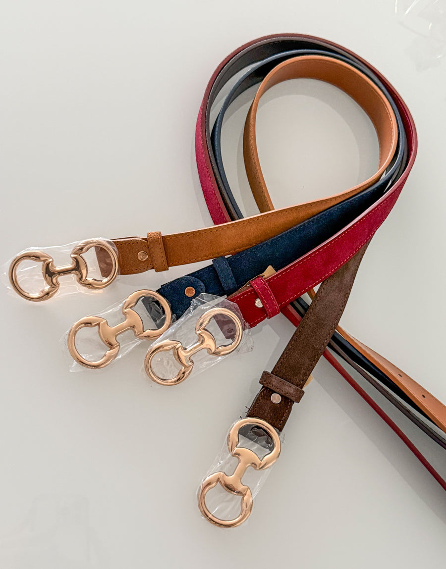 SUEDE LEATHER THIN BELTS