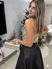 GOLD METALLIC CAMI BLOUSE