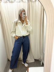 POLKA DOT ZIPPER JACKET
