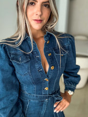 DENIM SPANDEX JUMPSUIT