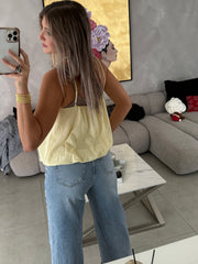 BUTTER YELLOW BUBBLE CAMI TOP