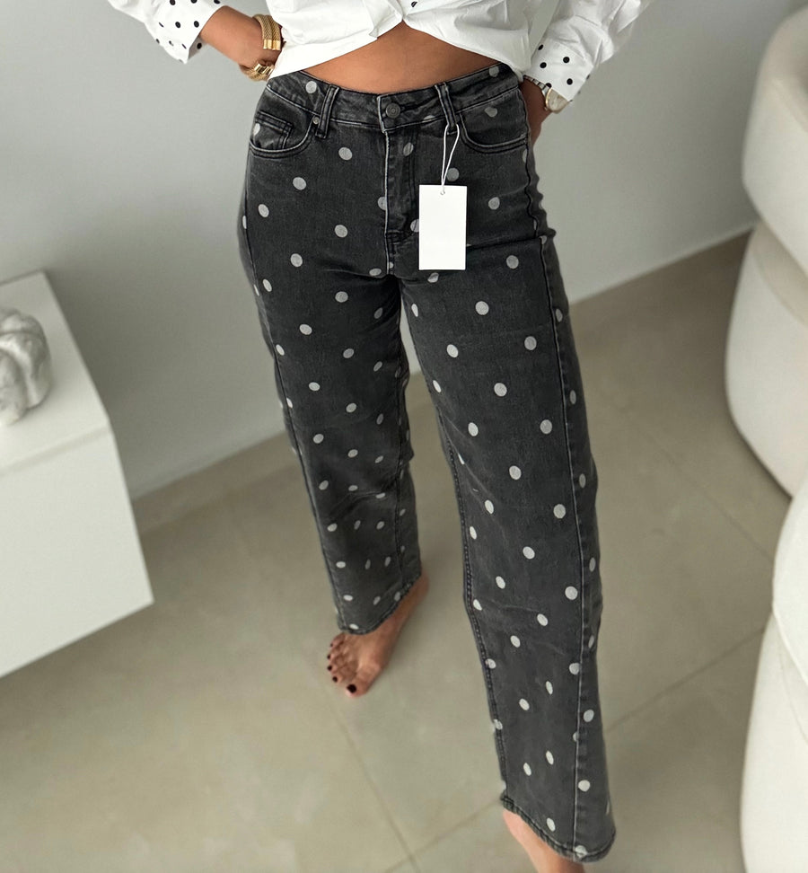 POLKA DOT STRETCH JEANS
