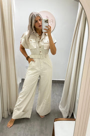 LINEN WIDE LEG JUMPSUIT