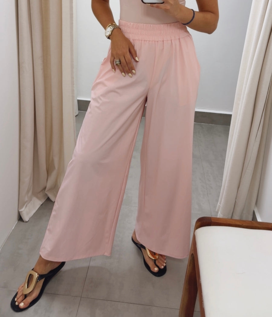 STRETCHY PALE PINK PANTS