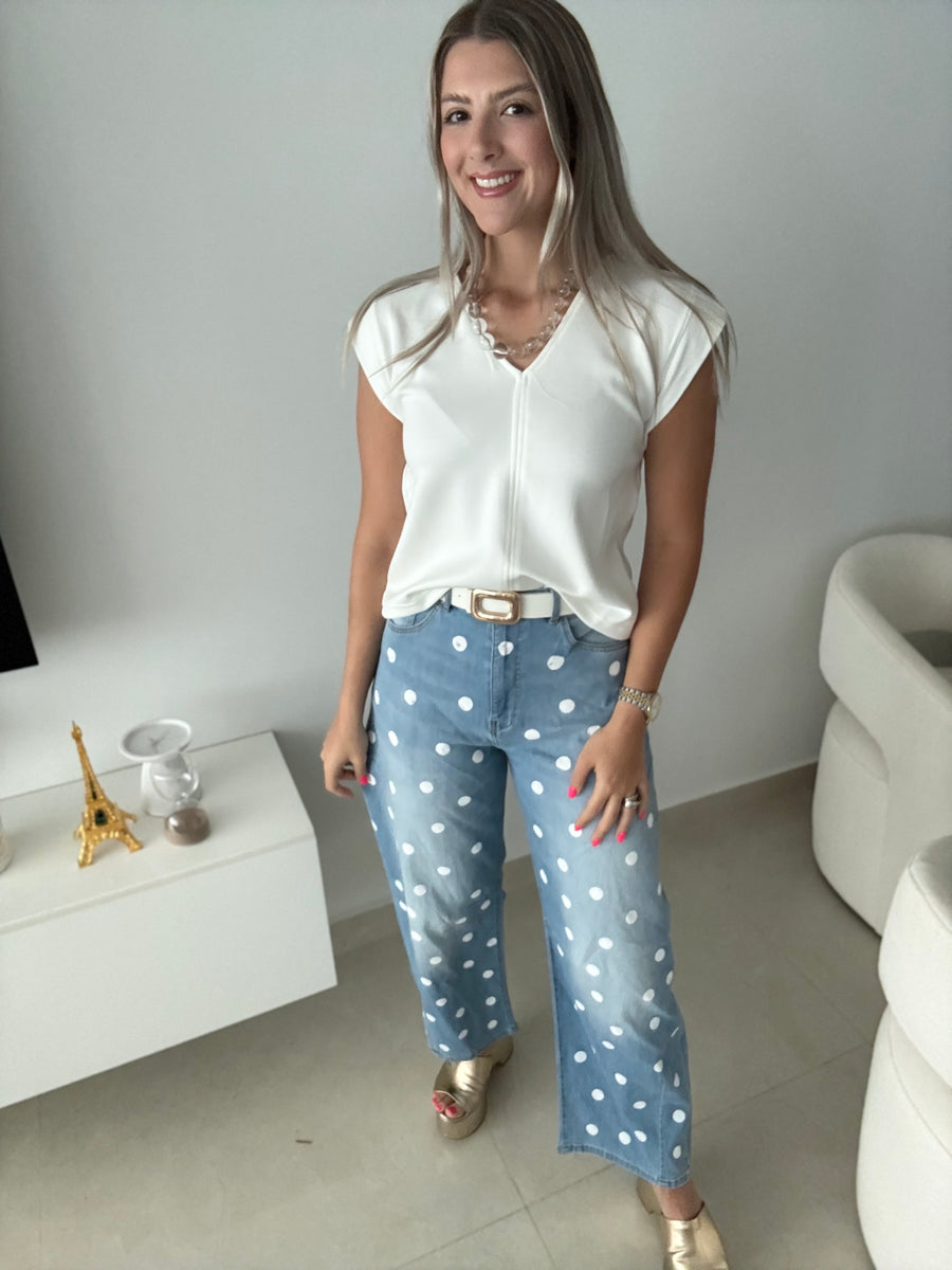 WHITE SOLID BLOUSE