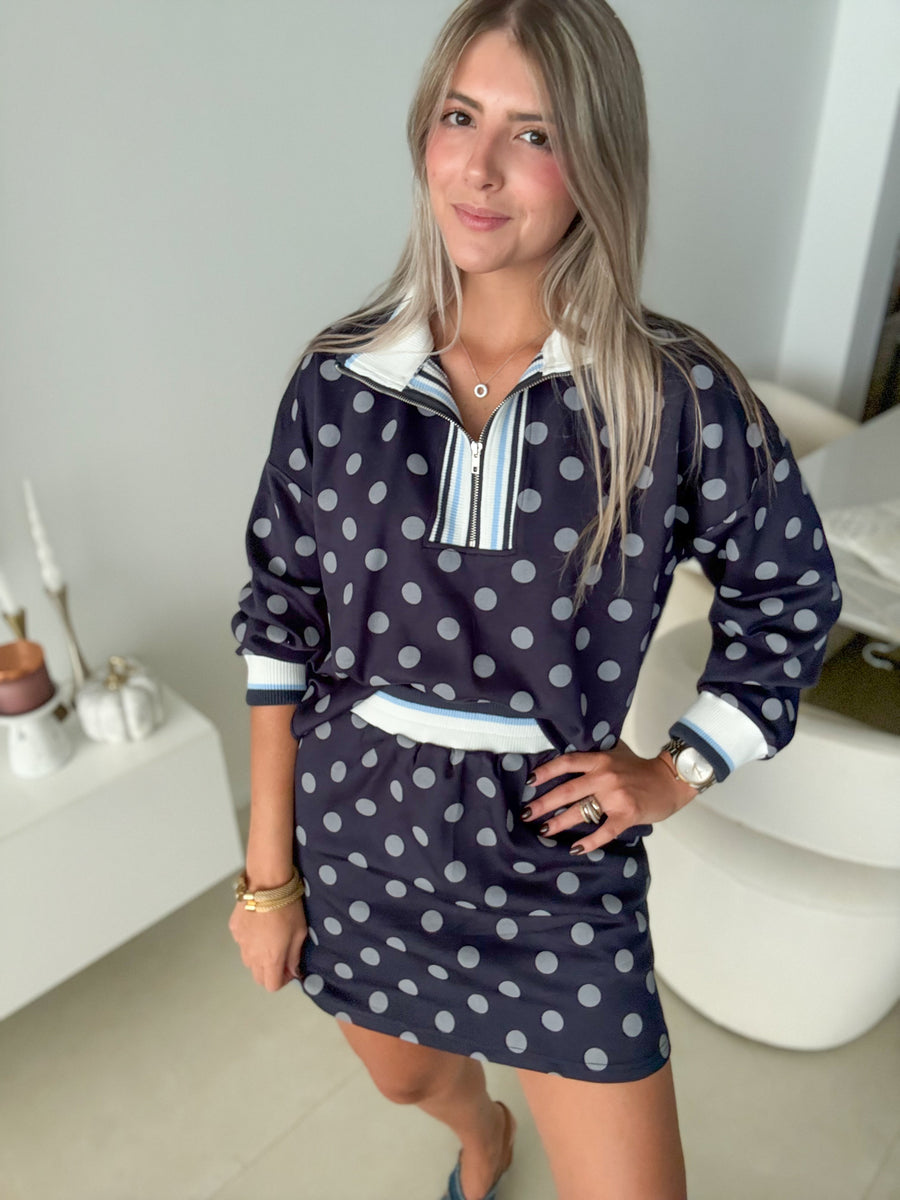 POLKA DOT TOP & SKORT SET