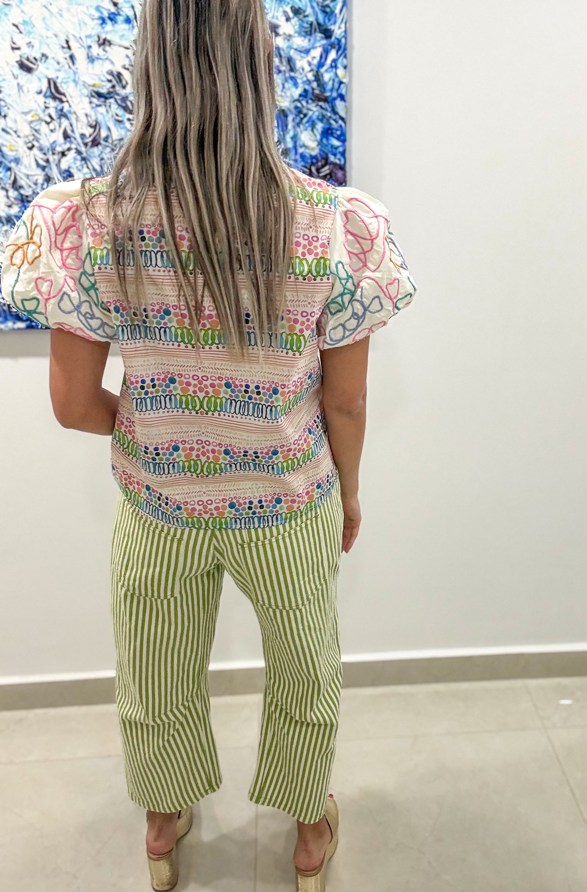 MULTICOLOR PRINTED BLOUSE