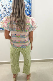 MULTICOLOR PRINTED BLOUSE