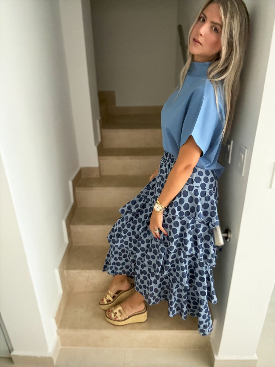 POLKA DOT RUFFLE SKIRT