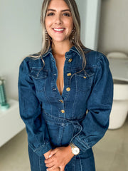 DENIM SPANDEX JUMPSUIT