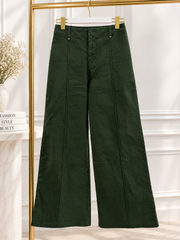 GREEN DENIM STRETCHY PANTS