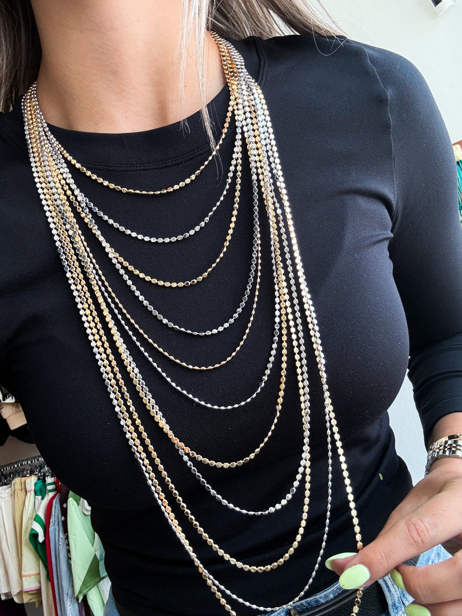 TWO TONE PAMPAS LAYERED NECKLACE