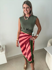 OLIVE STRETCHY BLOUSE