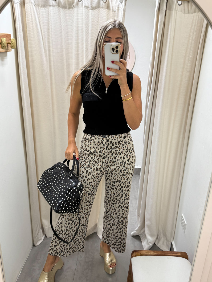 LEOPARD PRINT PANTS