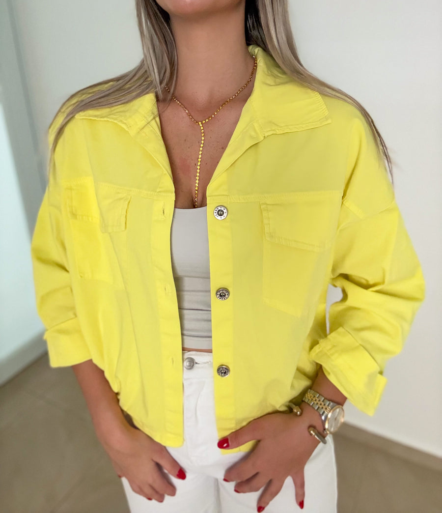 YELLOW STRETCHY JACKET