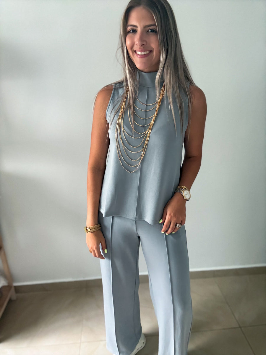 BLUE TOP & PANT SET