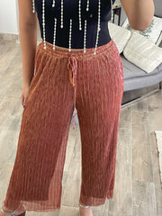 RUST LUREX METALLIC PALAZZOS