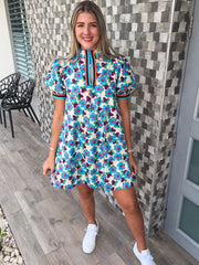 FLORAL PRINTED SHORT DRESS