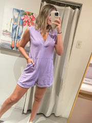 LAVENDER SLEEVELESS ROMPER